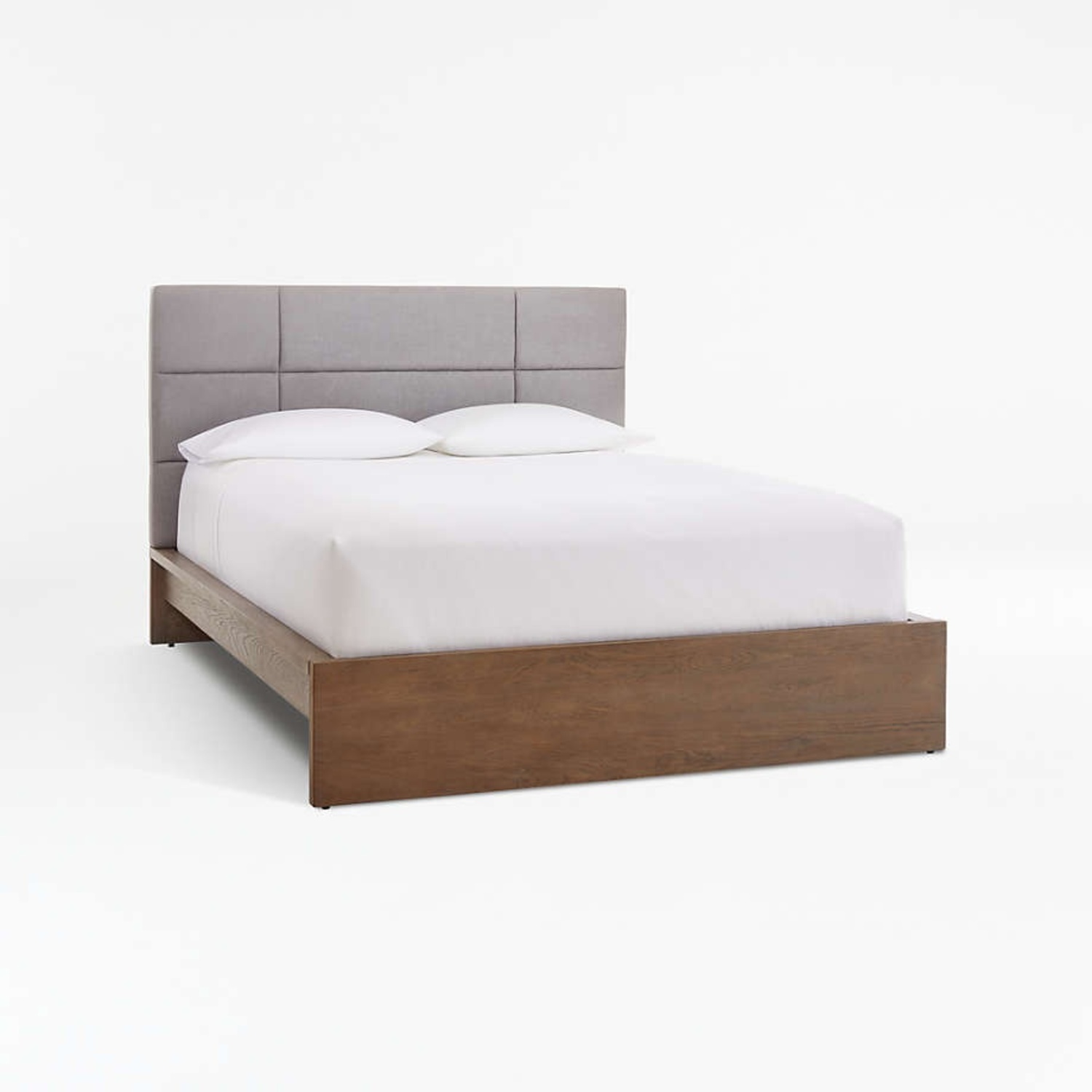 Crate & Barrel Light Brown Wood King Bed - image-6