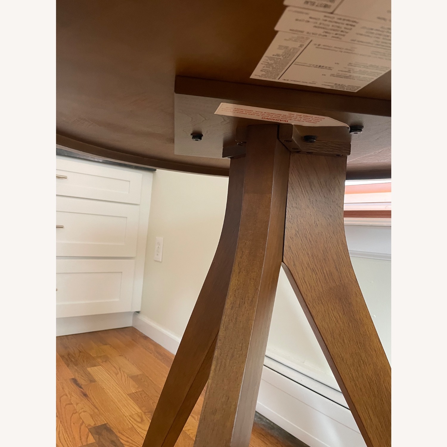 West Elm Tripod Natural Wood Dining Table - image-3