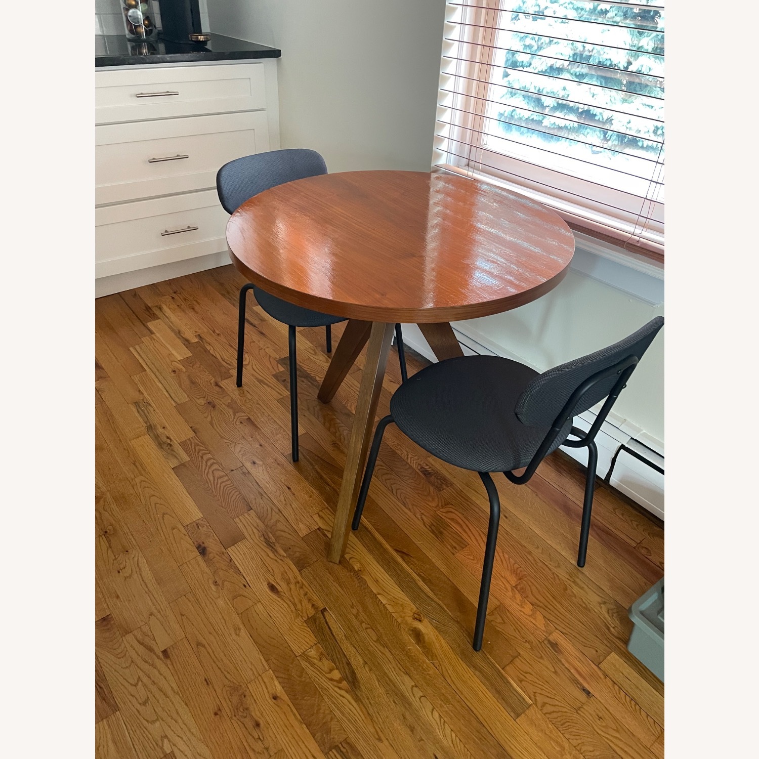 West Elm Tripod Natural Wood Dining Table - image-2