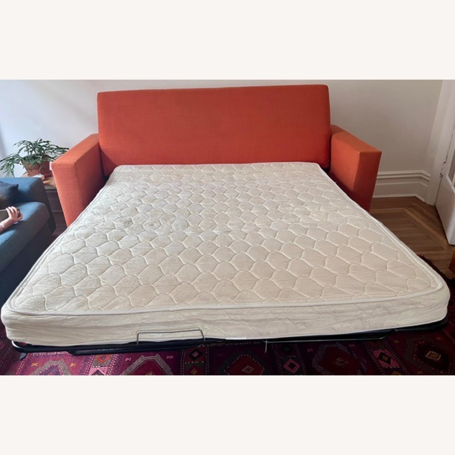Blu Dot Mono Orange Fabric Sleeper Sofa - image-6