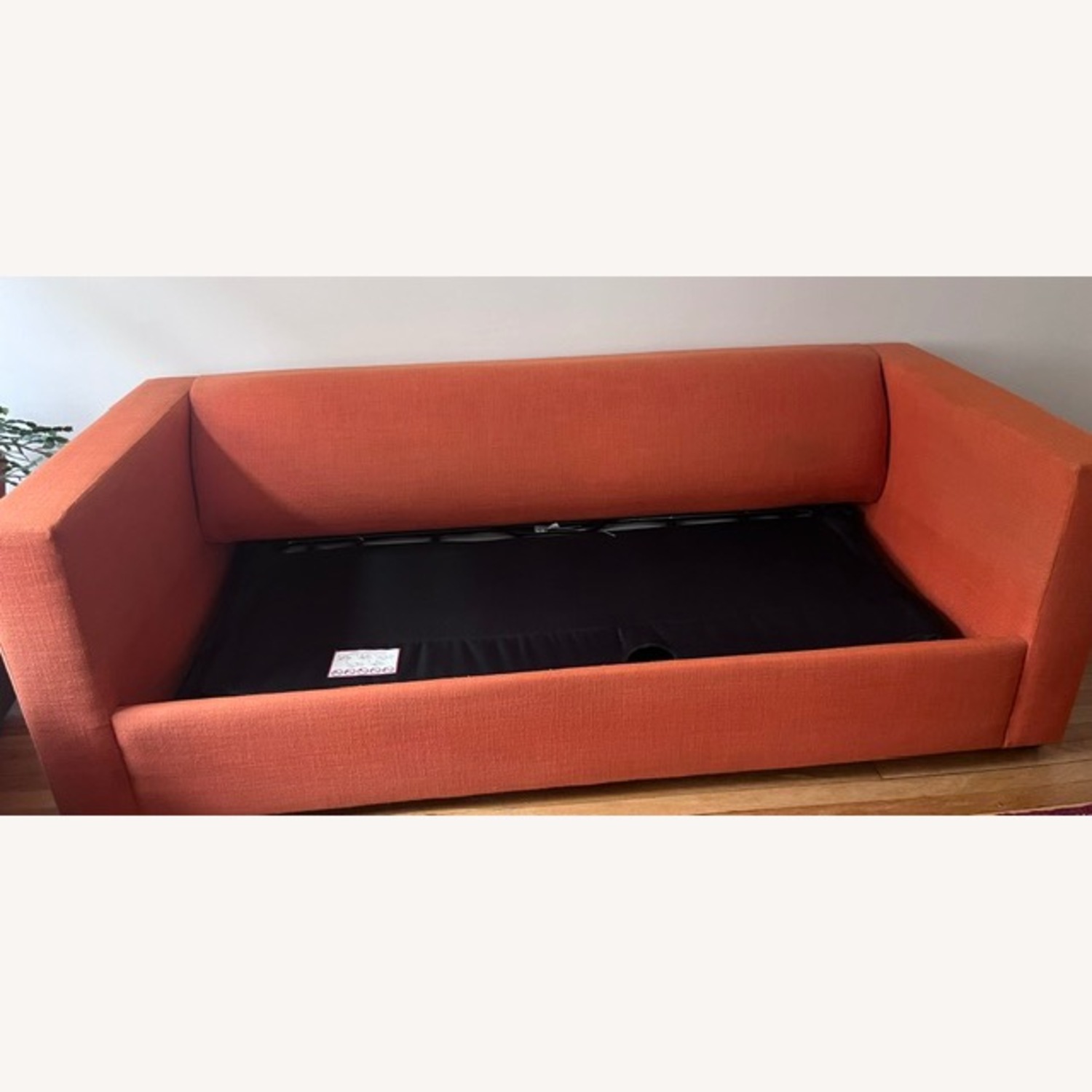Blu Dot Mono Orange Fabric Sleeper Sofa - image-7