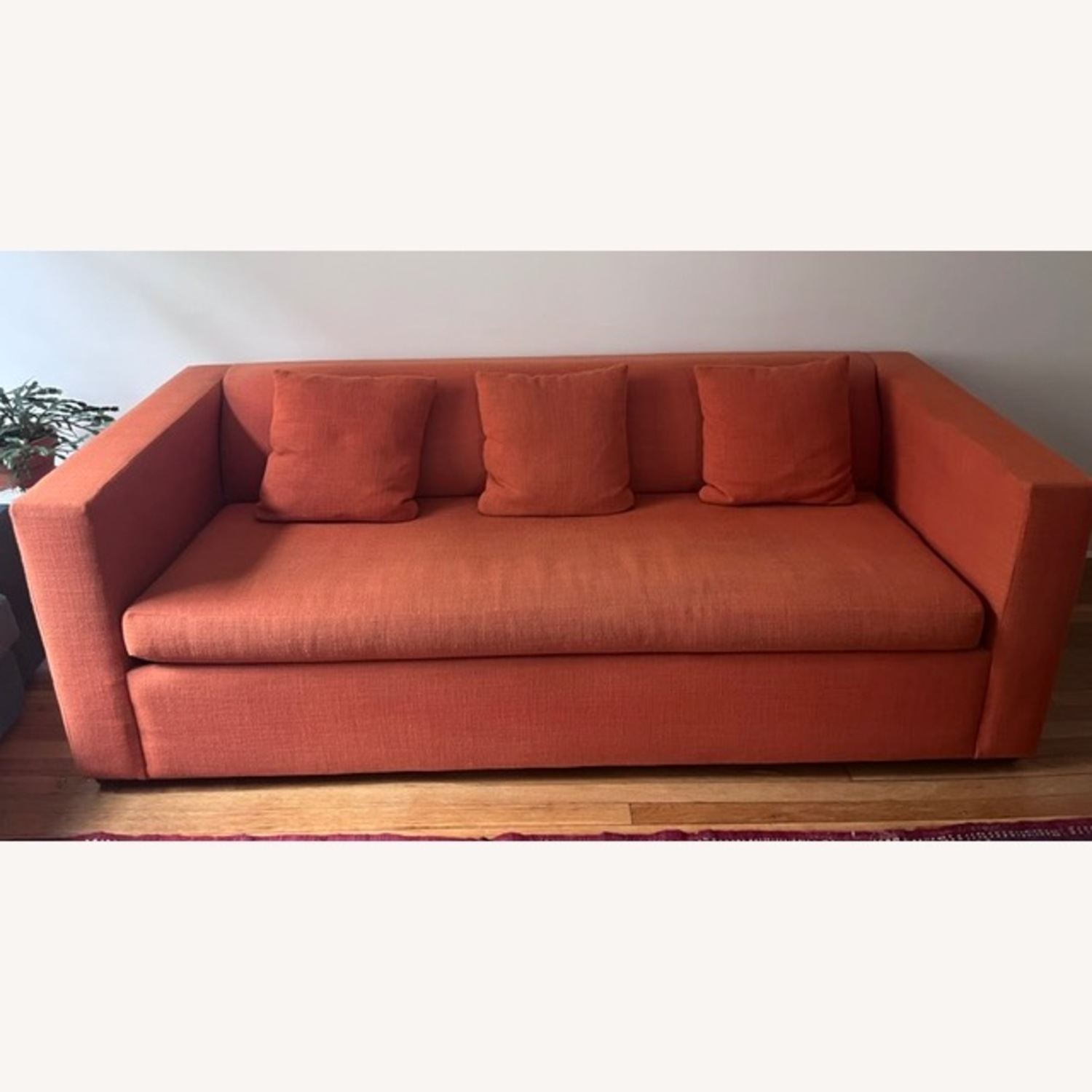 Blu Dot Mono Orange Fabric Sleeper Sofa - image-5