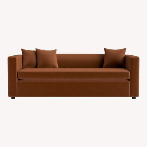 Used Blu Dot Mono Orange Fabric Sleeper Sofa for sale on AptDeco