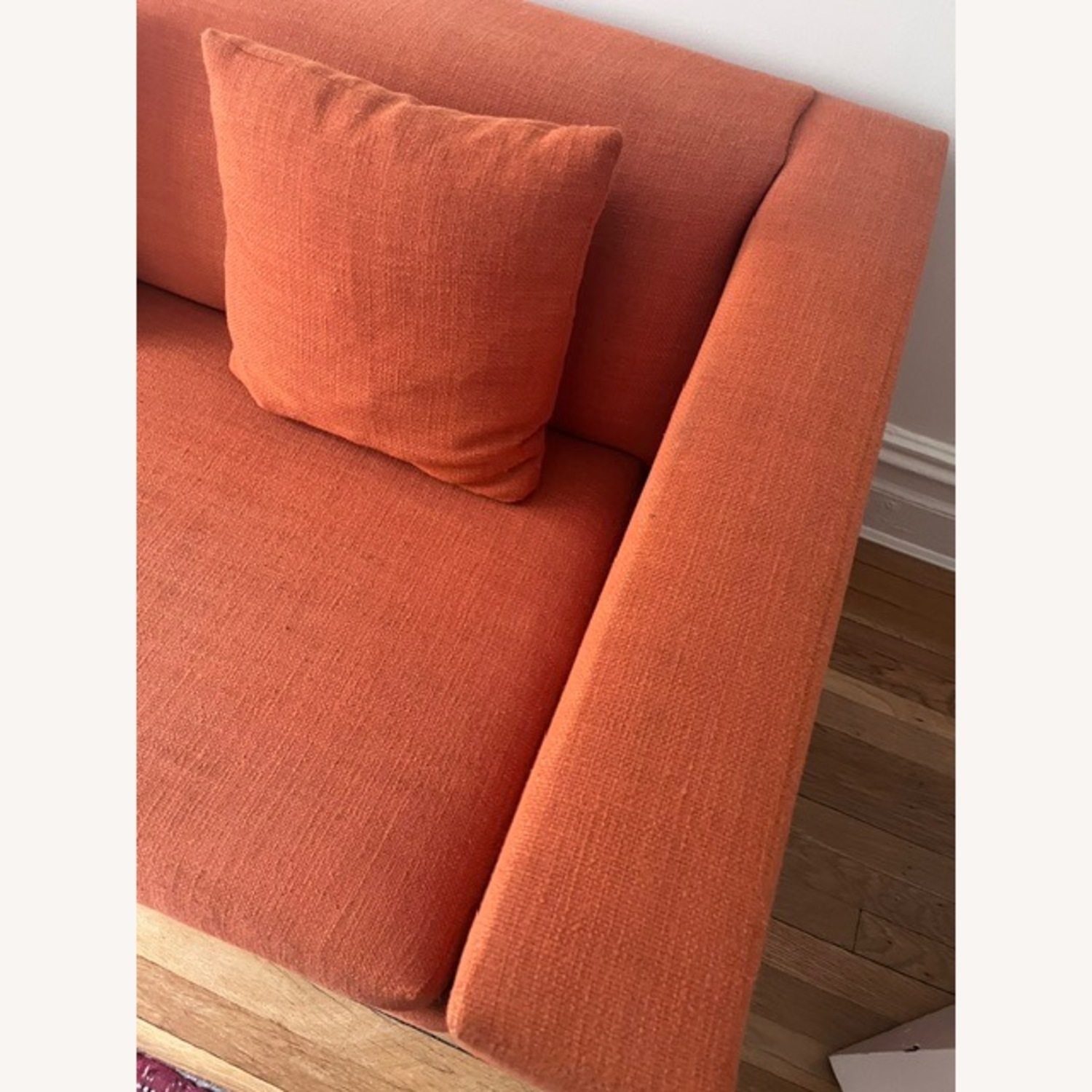 Blu Dot Mono Orange Fabric Sleeper Sofa - image-2
