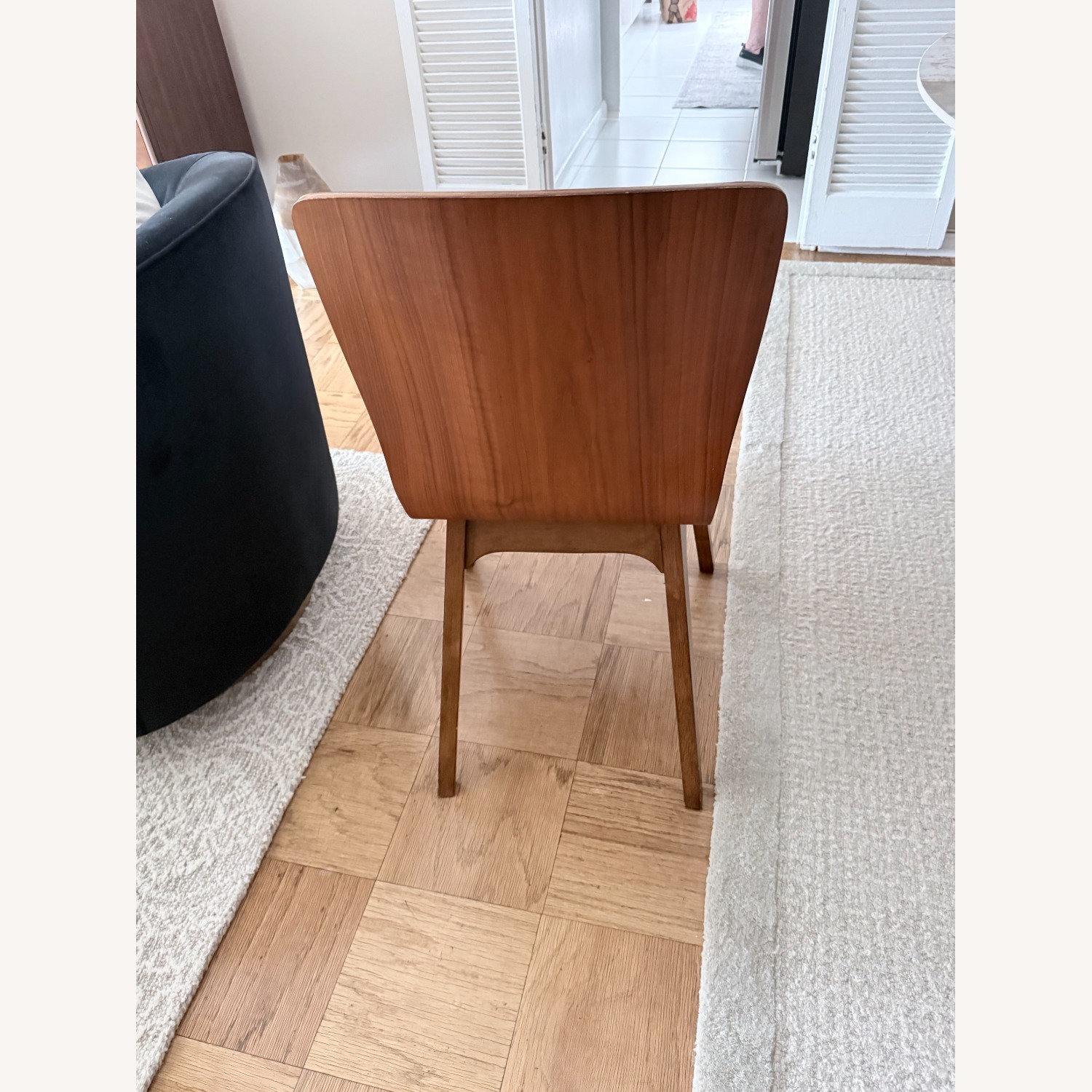 West Elm Crest Dark Brown Wood Dining Chair - image-2