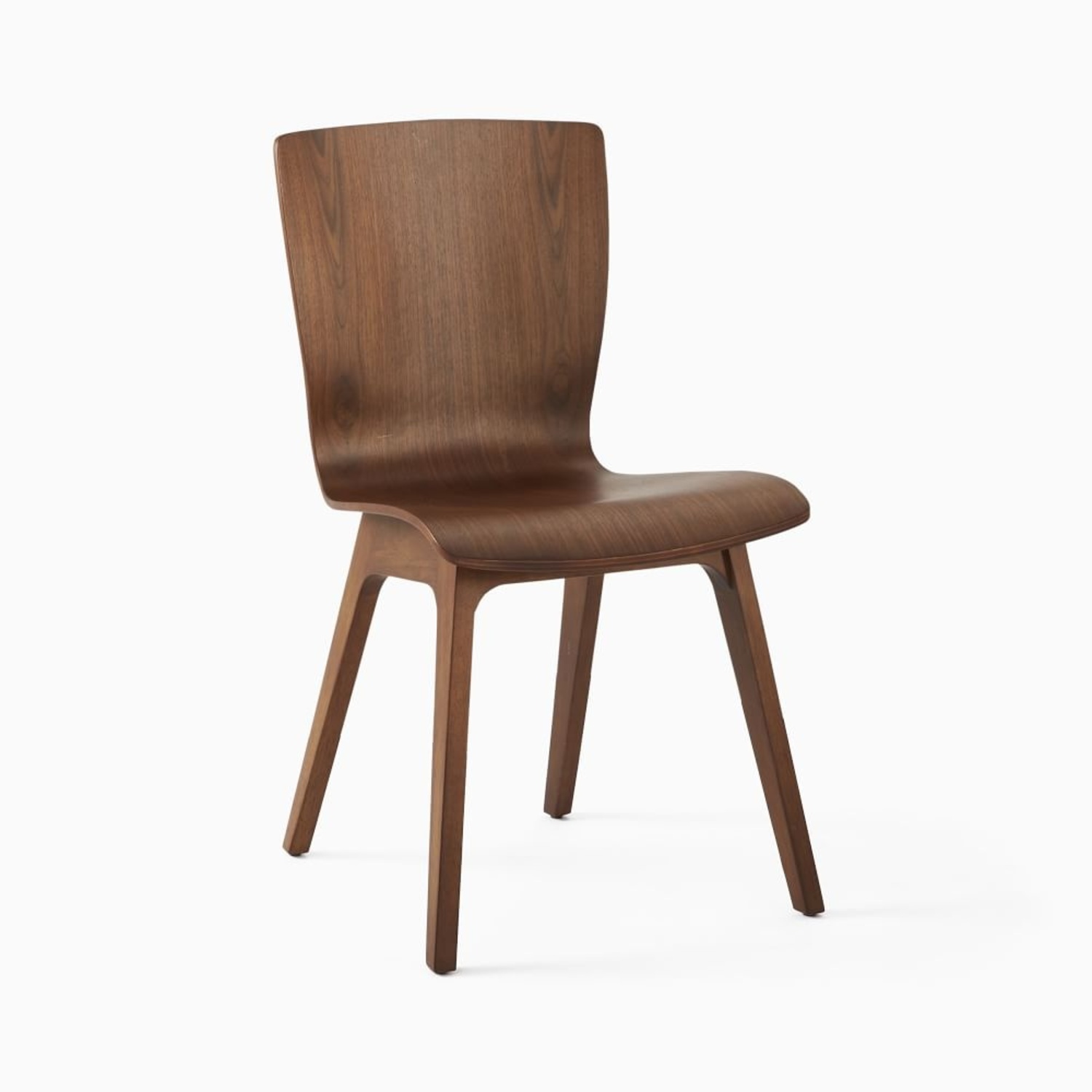 West Elm Crest Dark Brown Wood Dining Chair - image-5
