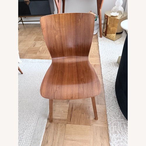 Used West Elm Crest Dark Brown Wood Dining Chair for sale on AptDeco
