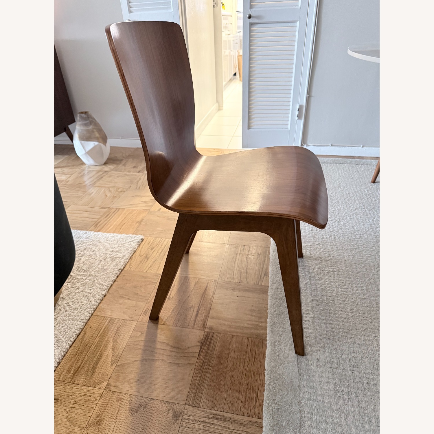 West Elm Crest Dark Brown Wood Dining Chair - image-3
