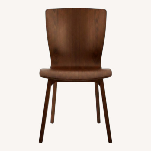 Used West Elm Crest Dark Brown Wood Dining Chair for sale on AptDeco