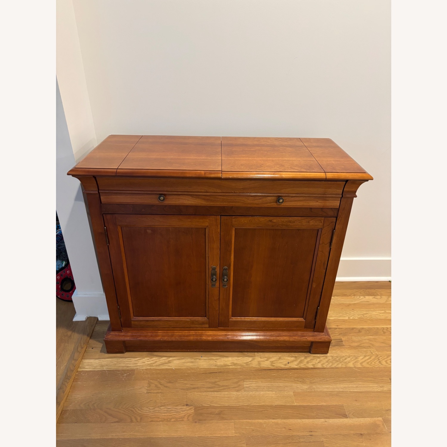 Ethan Allen Dark Brown Wood Buffet/Serving table - image-1