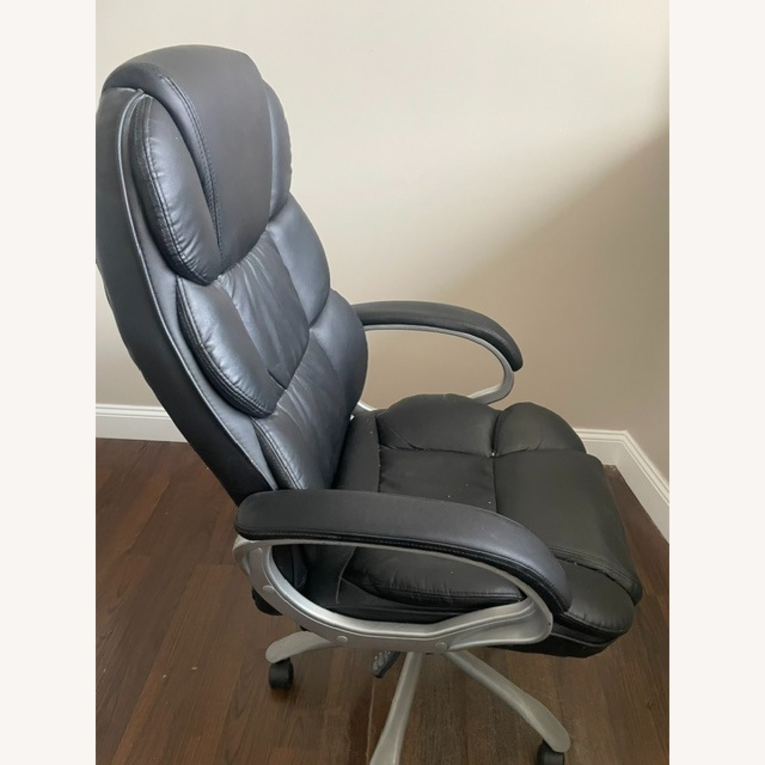 Black Leather Office Chair - image-2
