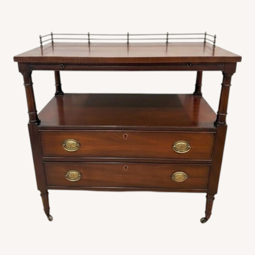 Used Vintage/Antique Finds Dark Brown Wood Bar Cart for sale on AptDeco