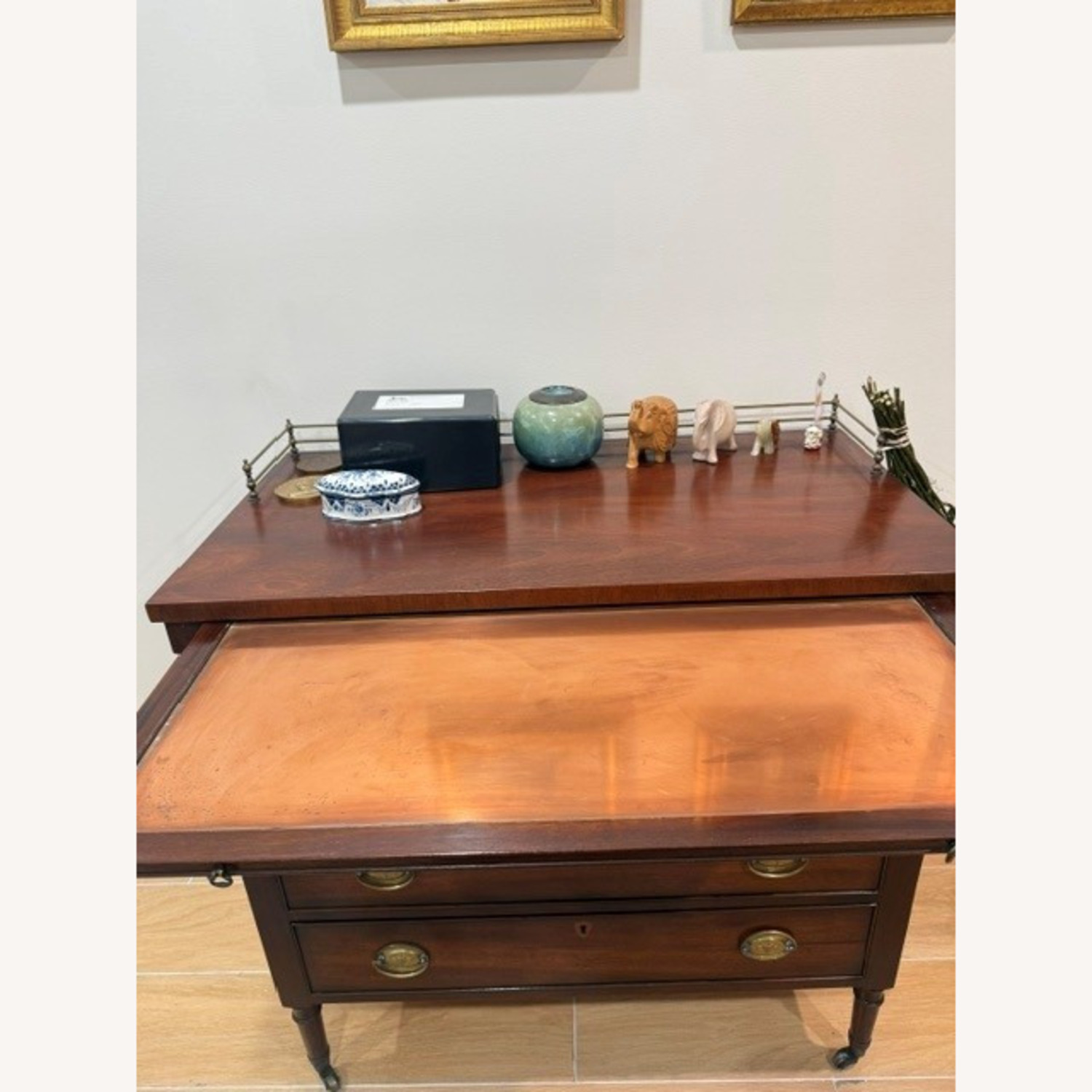 Vintage/Antique Finds Dark Brown Wood Bar Cart - image-2