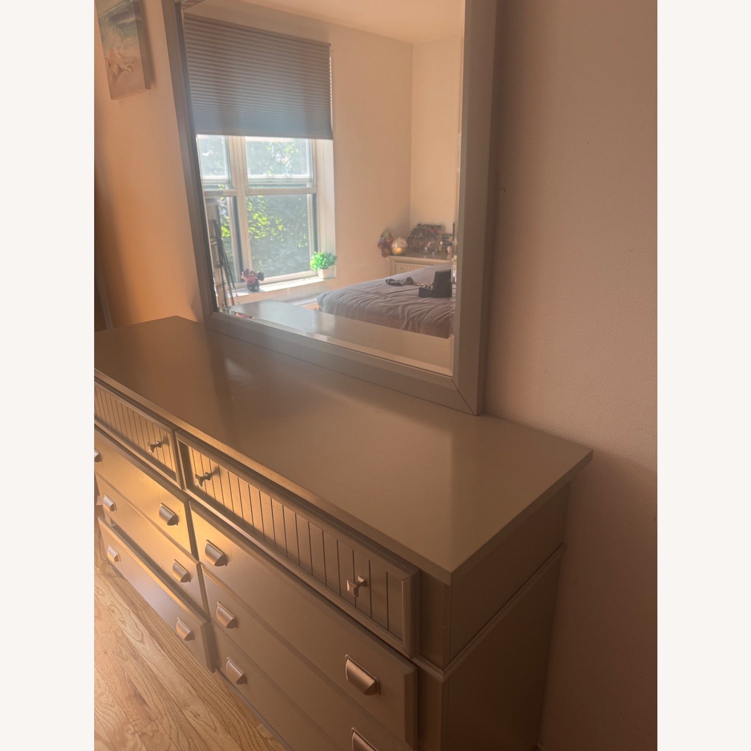 Spencer Gray 8 Drawer Dresser & Mirror - image-2