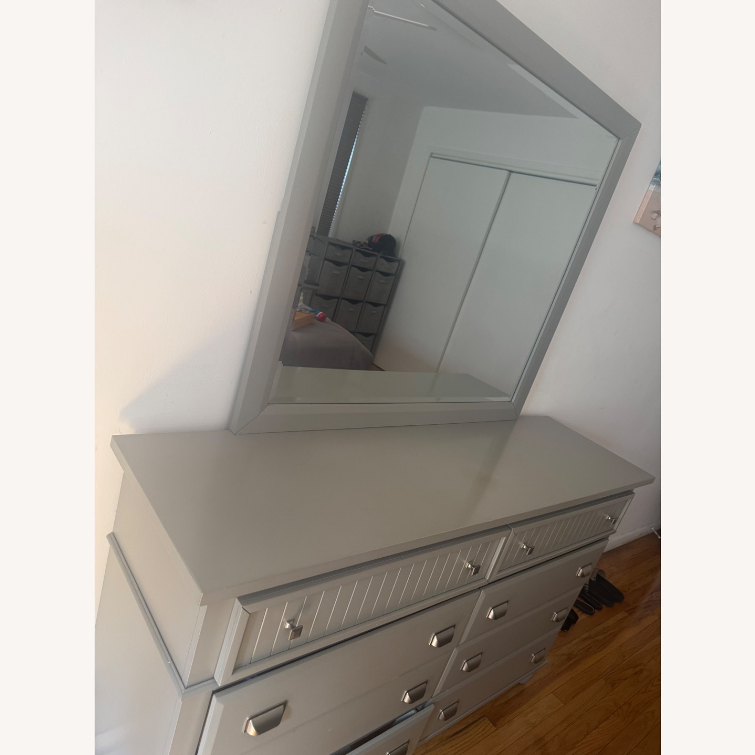 Spencer Gray 8 Drawer Dresser & Mirror - image-4