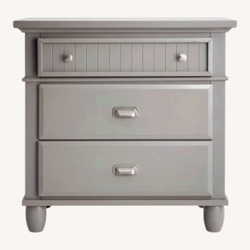 Used Bob's Discount Furniture Spencer Light Gray Nightstands for sale on AptDeco