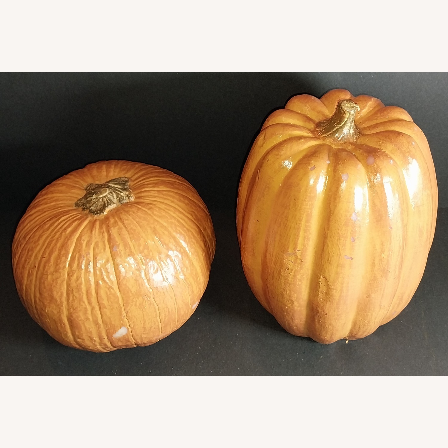 Pottery Barn Pumpkin Candles 2 Different Sizes  - image-12