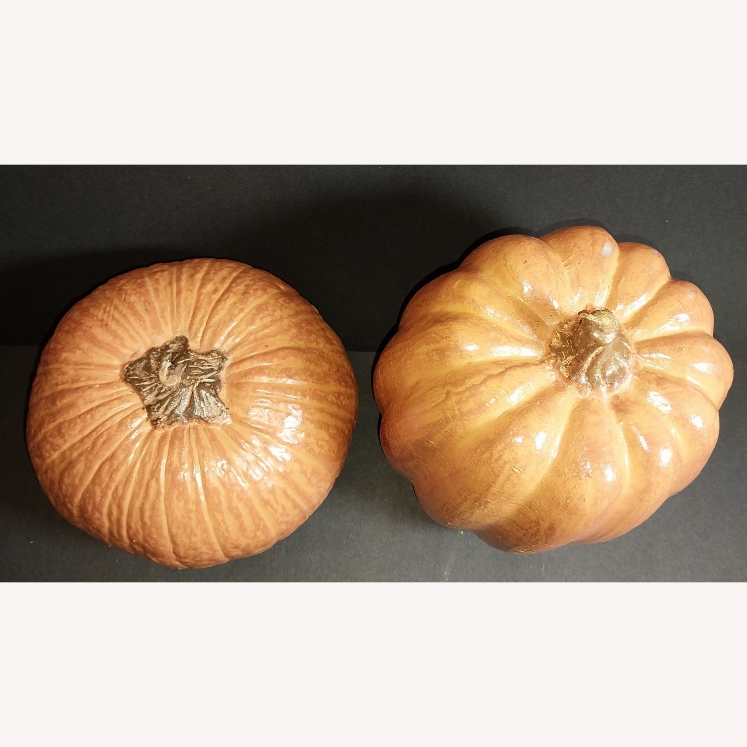Pottery Barn Pumpkin Candles 2 Different Sizes  - image-2