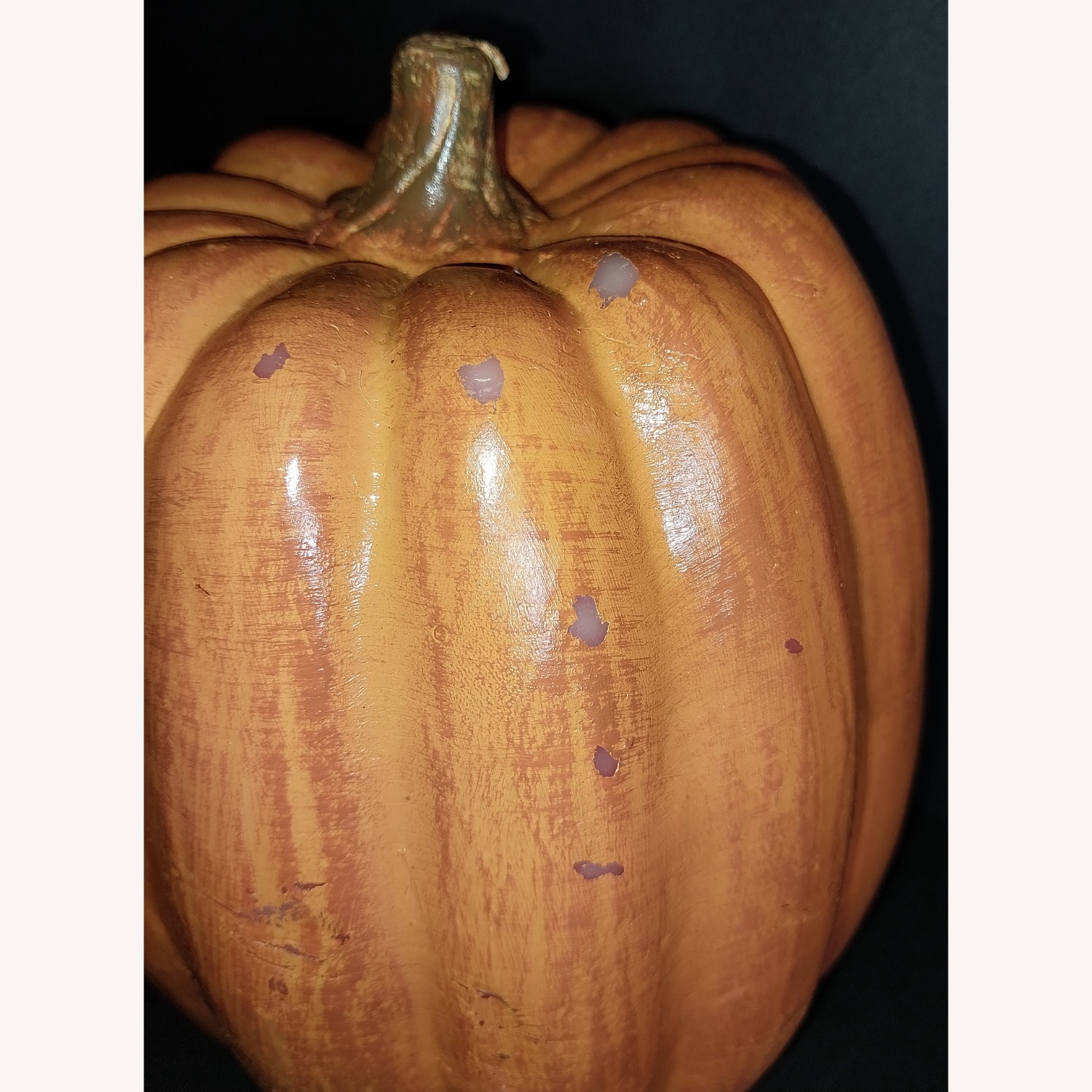 Pottery Barn Pumpkin Candles 2 Different Sizes  - image-9