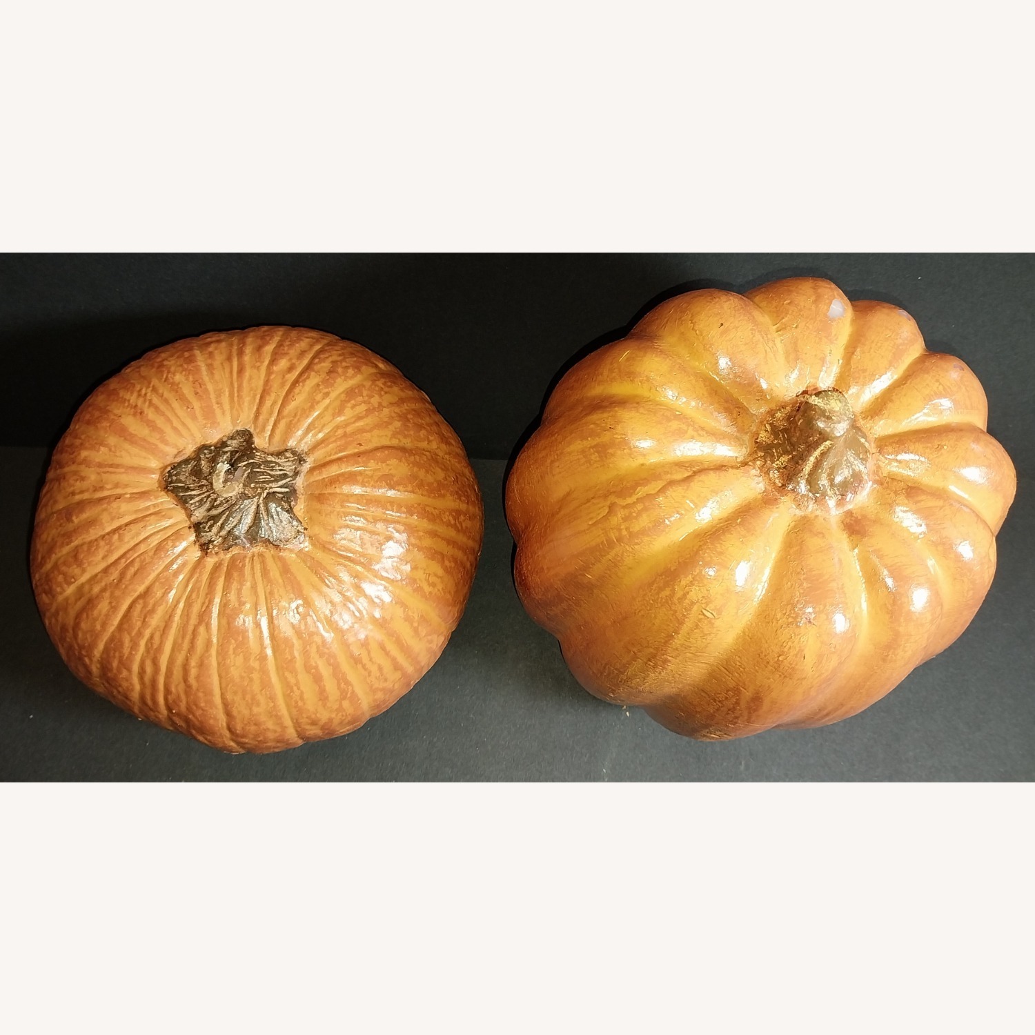 Pottery Barn Pumpkin Candles 2 Different Sizes  - image-3