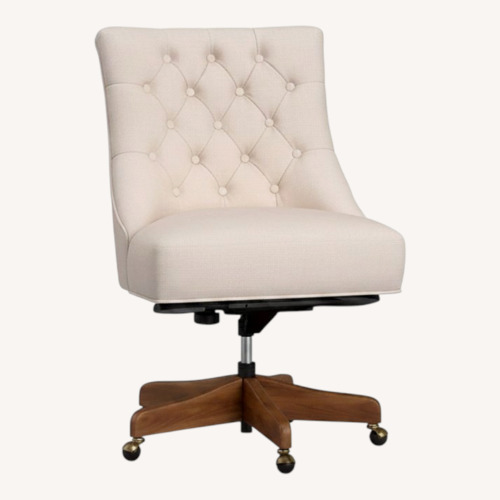 Used Pottery Barn Hayes Tufted Swivel Office Chair for sale on AptDeco