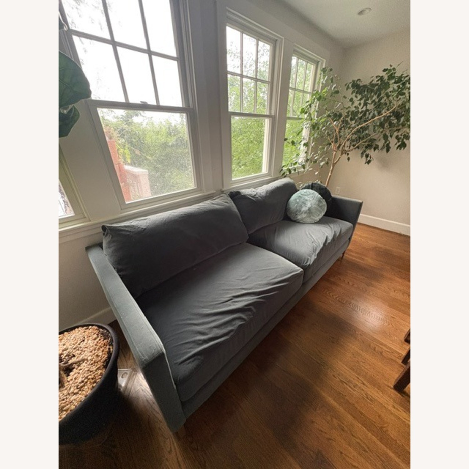 The Luxe Dark Green Velvet Sofa - image-1
