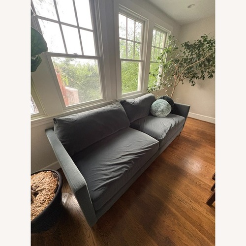 Used The Luxe Dark Green Velvet Sofa for sale on AptDeco