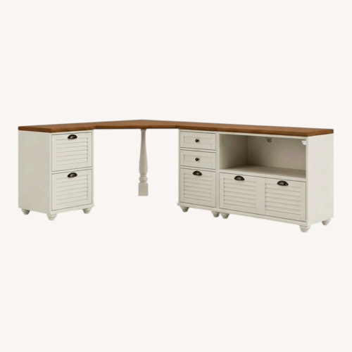 Used Pottery Barn Whitney Corner Desk & Cabinet for sale on AptDeco