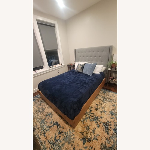 Used Crate & Barrel Ronin Queen Bed and Headboard for sale on AptDeco