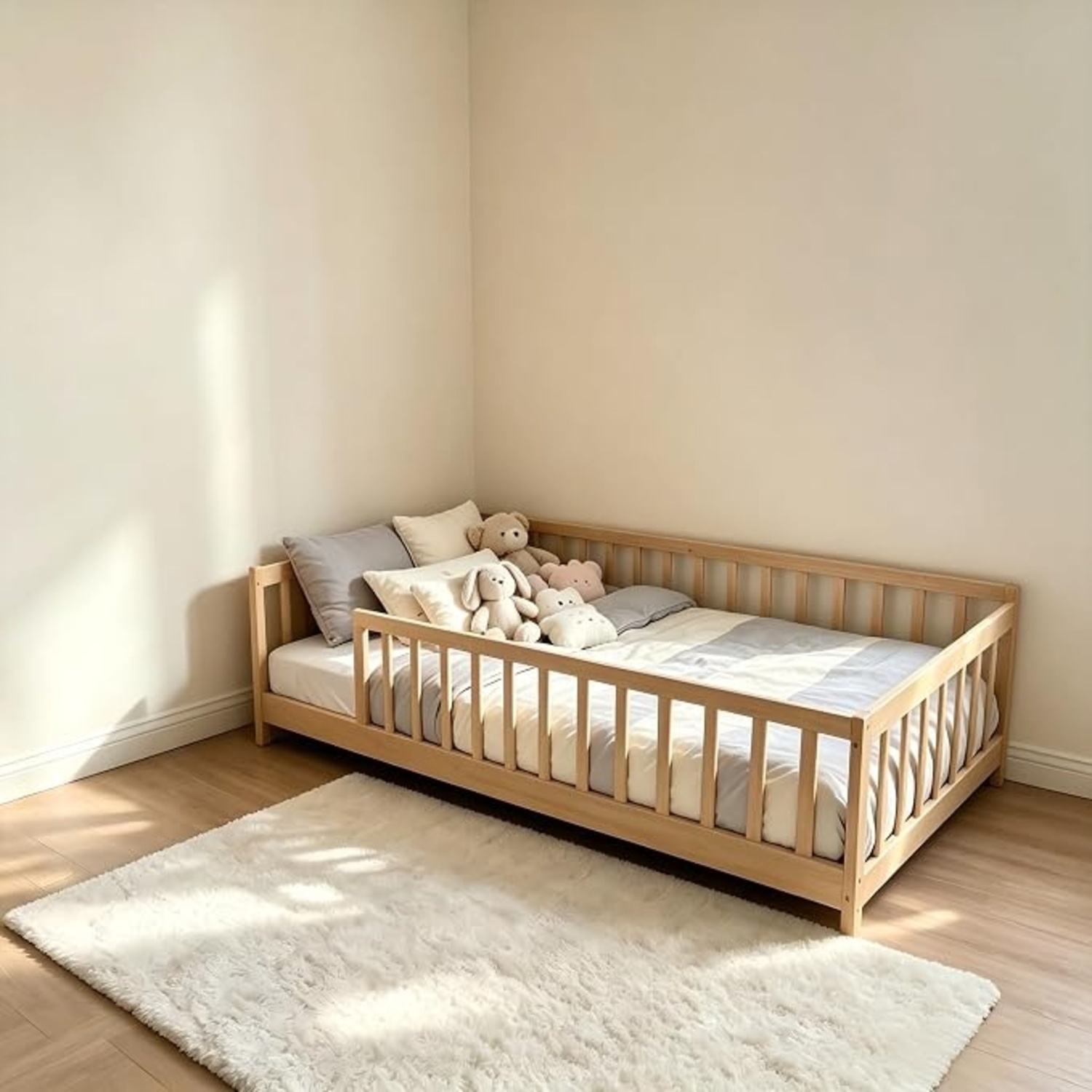 PVWIIK Twin Size Montessori Toddler Floor Bed  - image-6