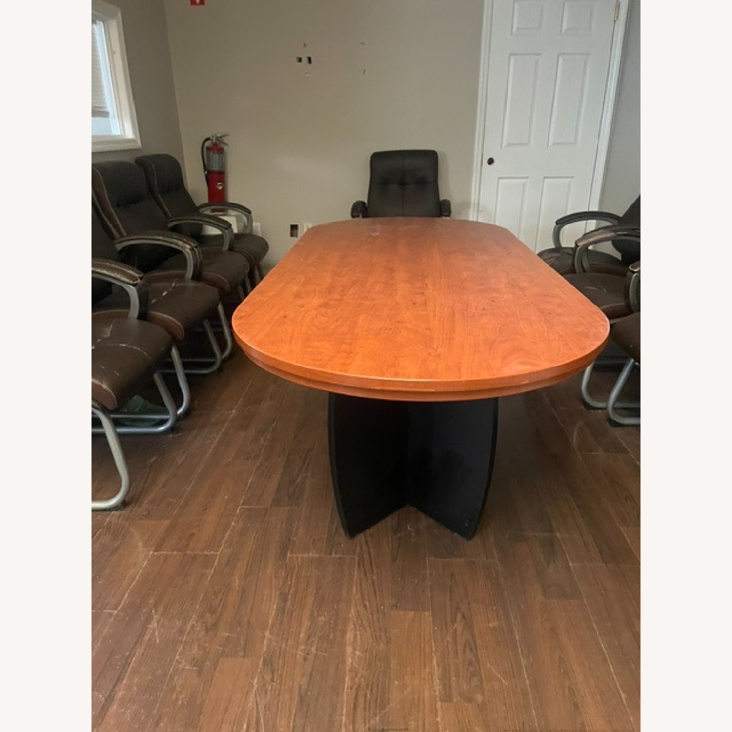 Light Brown Wood Conference Table - image-2