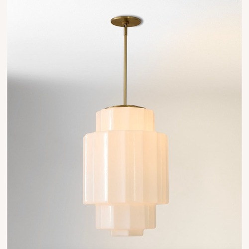 Used West Elm Jules Milk Glass Ceiling Lamp for sale on AptDeco
