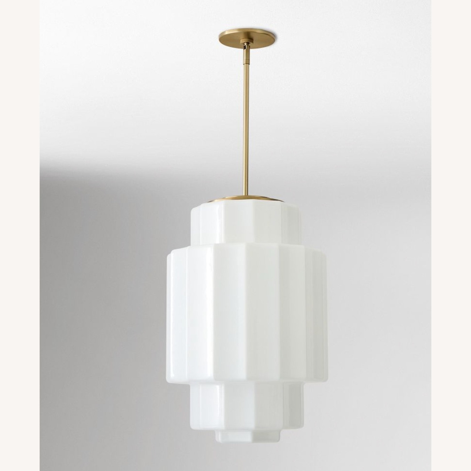 West Elm Jules Milk Glass Ceiling Lamp - image-3