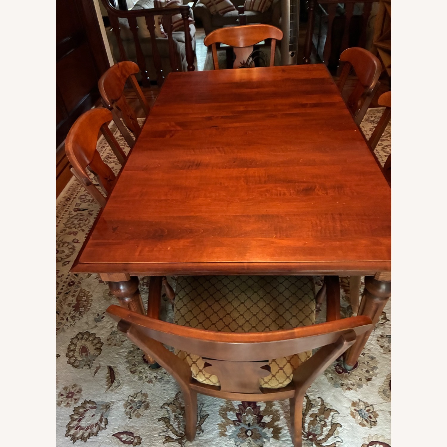 Ethan Allen Dark Brown Wood Dining Set - image-2