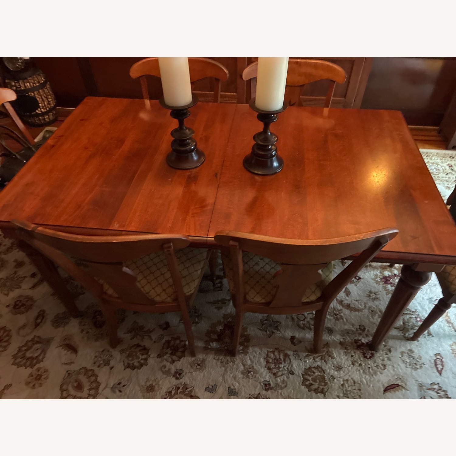 Ethan Allen Dark Brown Wood Dining Set - image-3