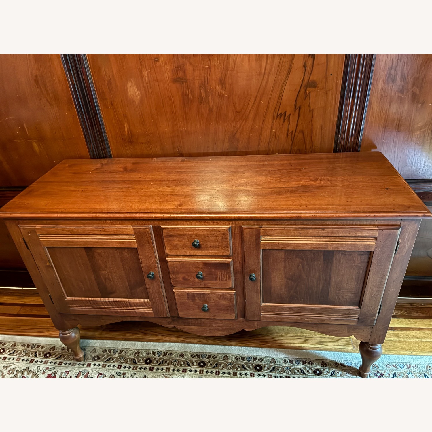 Ethan Allen Dark Brown Wood Buffet - image-2