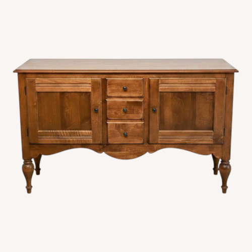 Used Ethan Allen Dark Brown Wood Buffet for sale on AptDeco