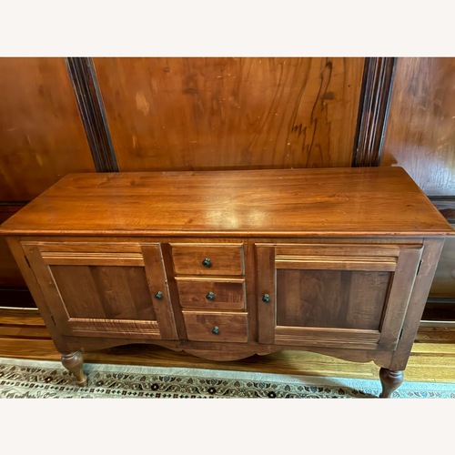 Used Ethan Allen Dark Brown Wood Buffet for sale on AptDeco
