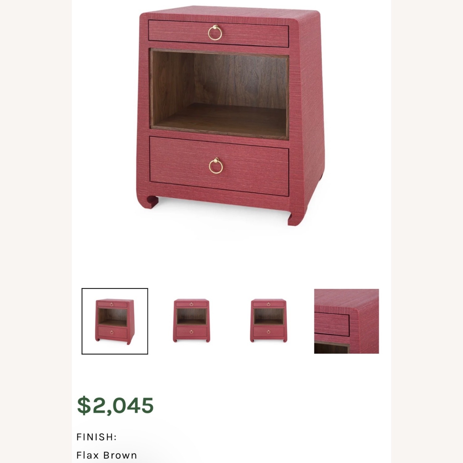 Red Lacquer Side Table - image-2