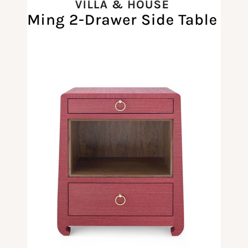 Used Red Lacquer Side Table for sale on AptDeco