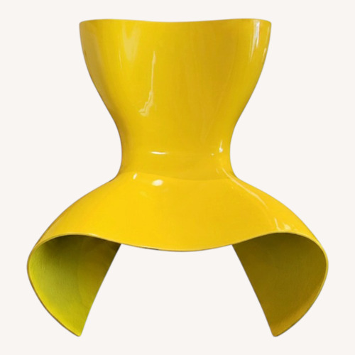 Used Cappellini Yellow Glass Accent Chair for sale on AptDeco