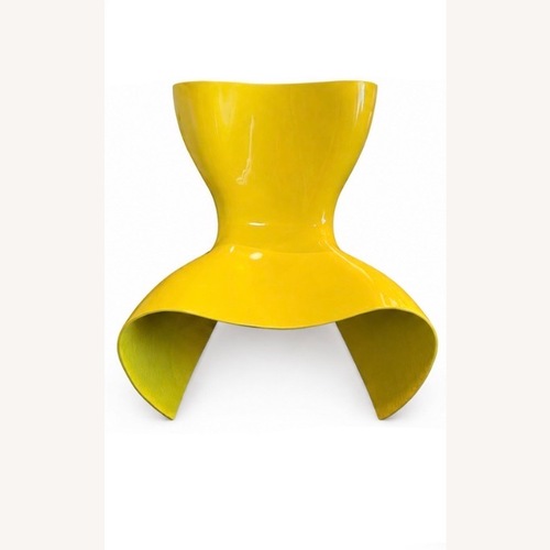 Used Cappellini Yellow Glass Accent Chair for sale on AptDeco
