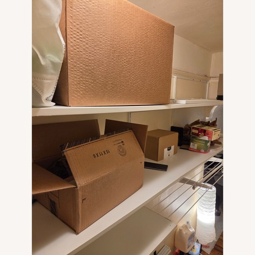 Used IKEA BOAXEL White Wall Shelf for sale on AptDeco
