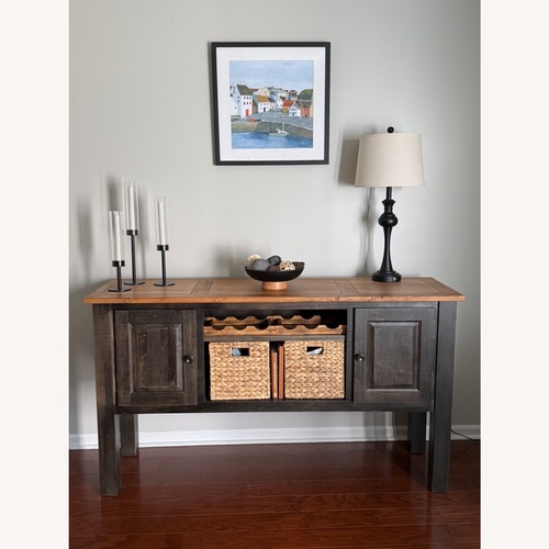 Used Bassett Black Wood Media Storage for sale on AptDeco