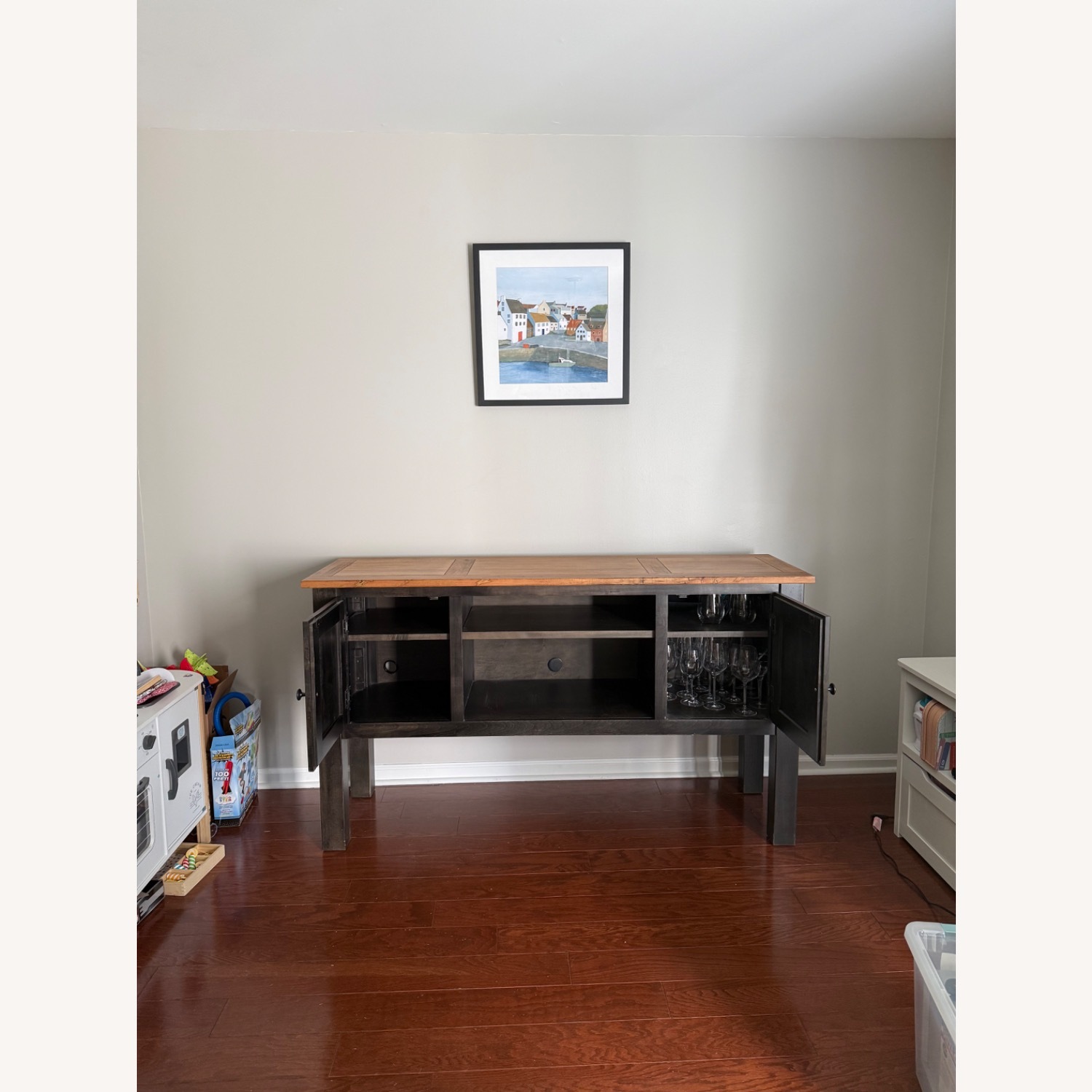 Bassett Black Wood Media Storage - image-2