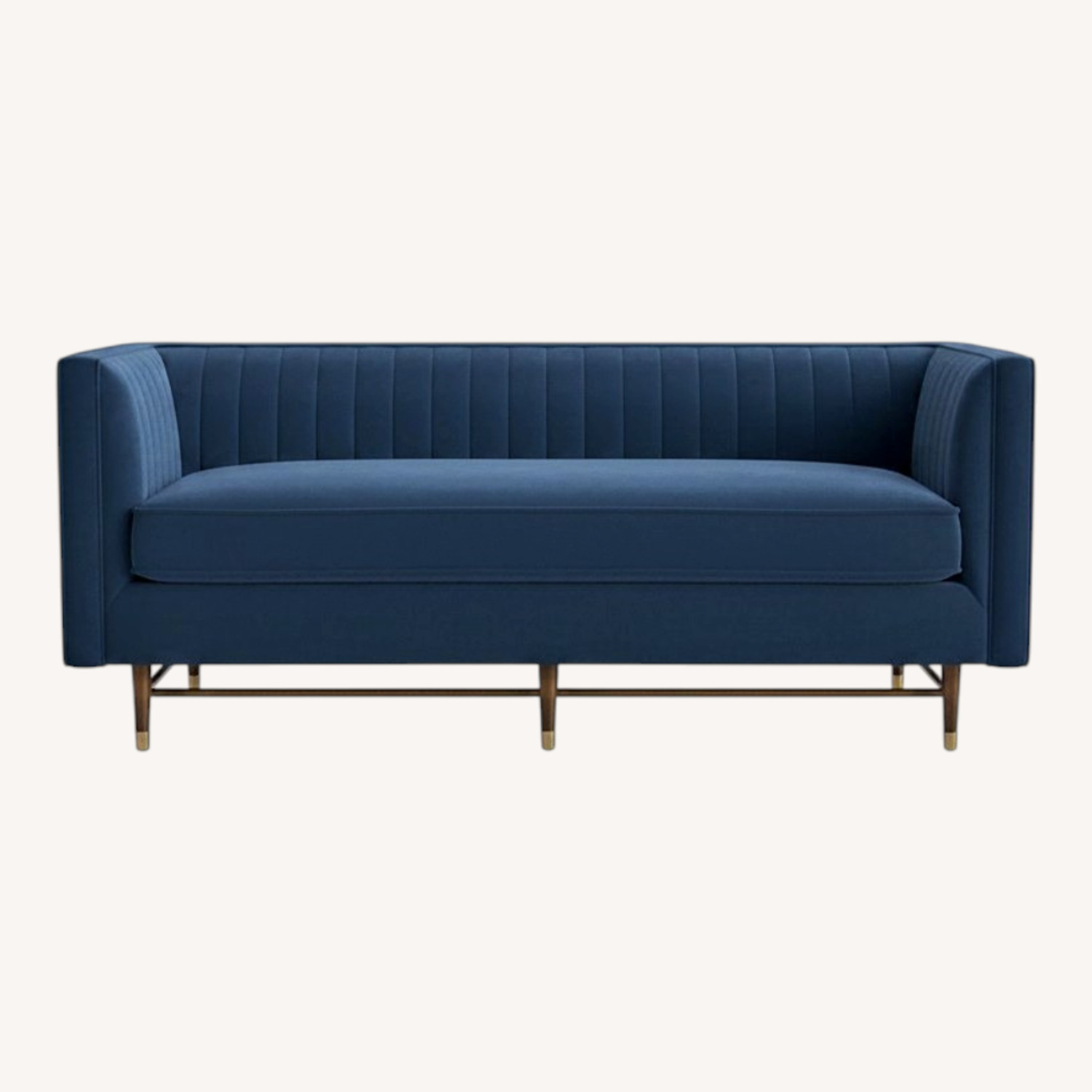 Joybird Channel Tufted Teal Fabric 3+ Seater Sofa - image-0