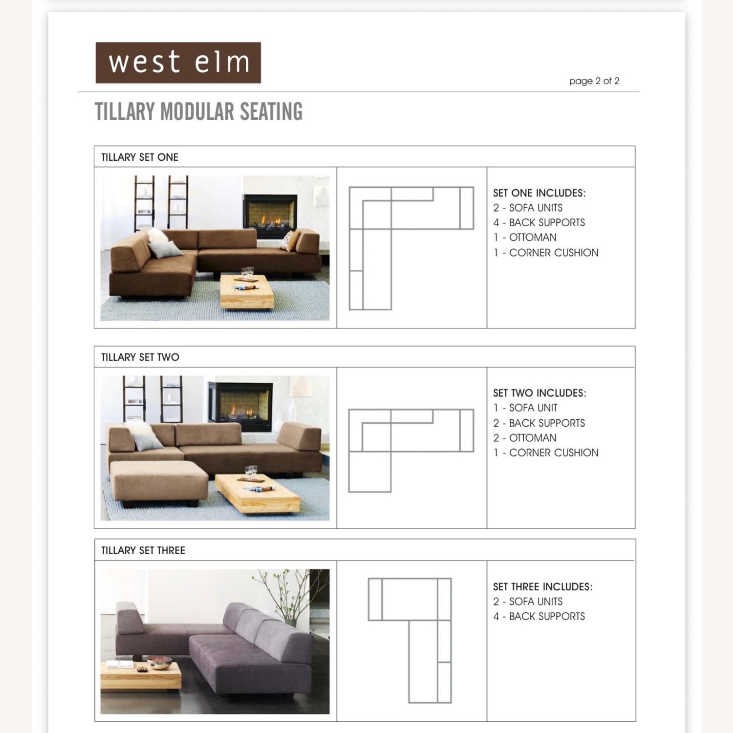West Elm Set of 2 Tillary Modular Sofas - image-27