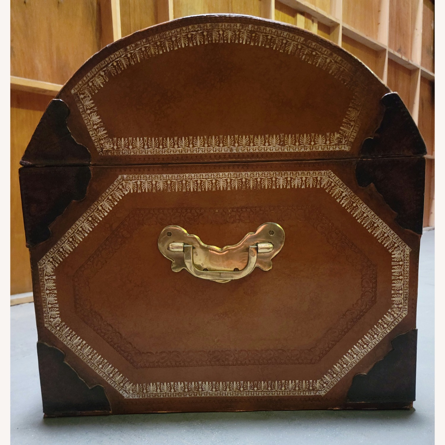 Maitland-Smith Light Brown Leather Chest - image-2