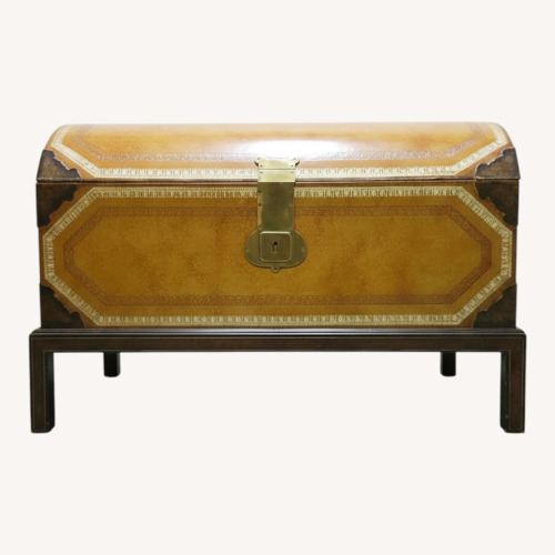 Used Maitland-Smith Light Brown Leather Chest for sale on AptDeco