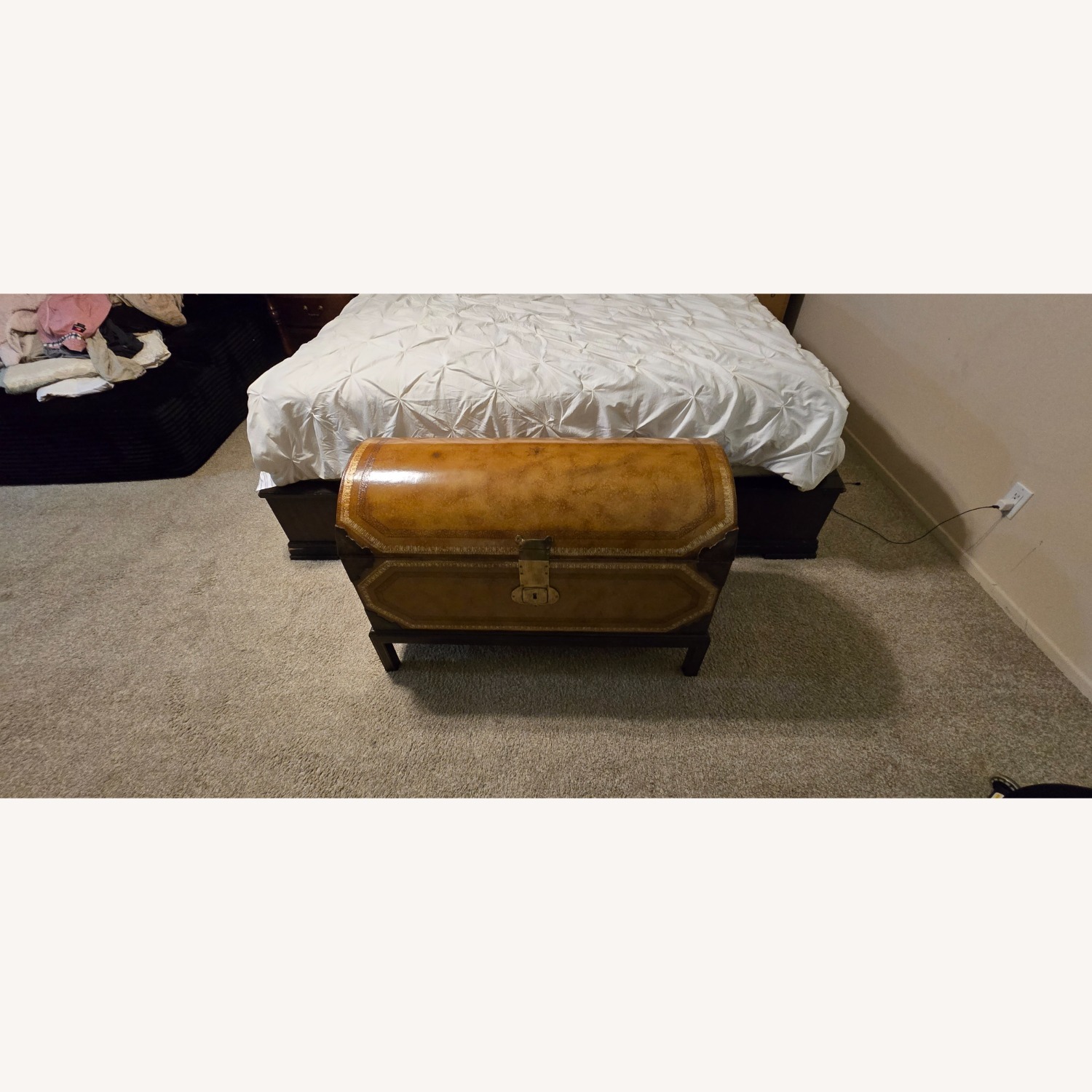 Maitland-Smith Light Brown Leather Chest - image-7